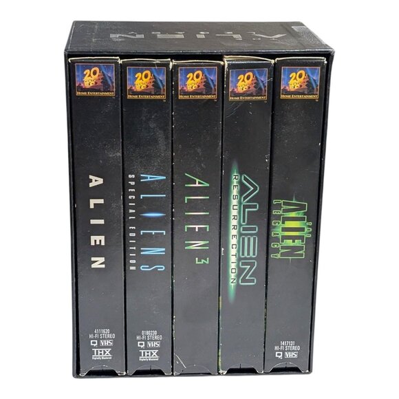 The Alien Legacy 20th Anniversary 5 VHS Tapes 1999 Box Set Taped Read Condition - Picture 3 of 6